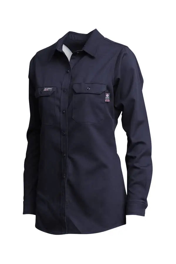 LAPCO - Ladies FR Uniform Shirt, 7oz. Westex® UltraSoft AC, Navy - Becker Safety and Supply