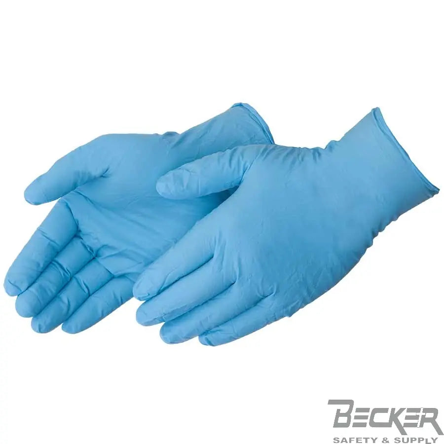 Liberty - 6 Mil Disposable Nitrile Glove, Blue 100  Becker Safety and Supply