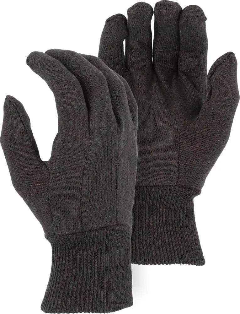 MAJESTIC - Brown Jersey Glove in 8oz Cotton-L - Becker Safety and Supply