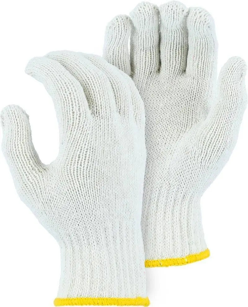 MAJESTIC - Heavyweight 100% Polyester String Knit Glove, White - Becker Safety and Supply