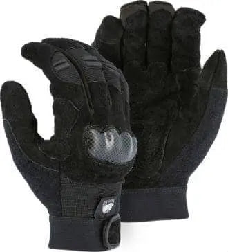 MAJESTIC - Knucklehead Mechanics Glove with Cowhide Palm and Impact Knuckle Guard - Becker Safety and Supply