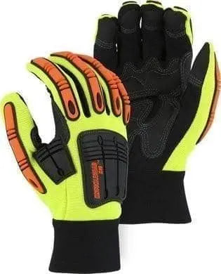 MAJESTIC - Knucklehead X10 Kevlar Lined High Viz Yellow Glove - Becker Safety and Supply