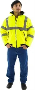 MAJESTIC - NON FR Hi Viz YELLOW Jacket with Quilted Liner CLASS 3 - Becker Safety and Supply