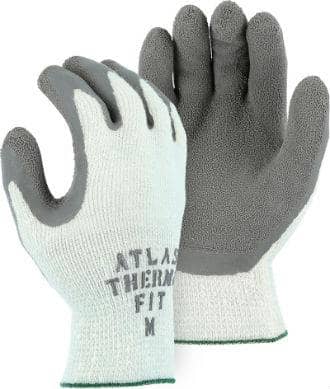 MAJESTIC - Winter Lined Atlas Rubber Coated Wrinkled Palm Coated Glove on Thermal Liner - Becker Safety and Supply