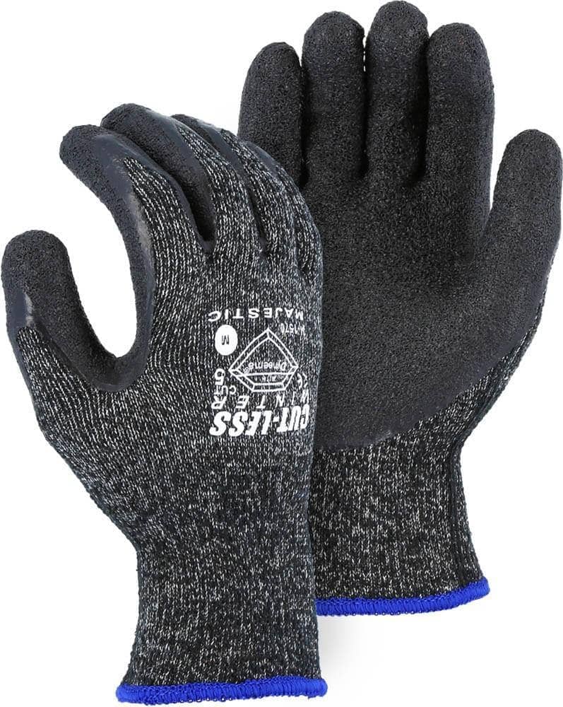 MAJESTIC - Winter Lined Cut Less with Dyneema Seamless Knit Glove with Latex Palm Coating - Becker Safety and Supply