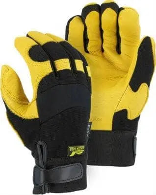 MAJESTIC - Winter Lined Golden Eagle Mechanics Glove with Deerskin Palm and Knit Back -