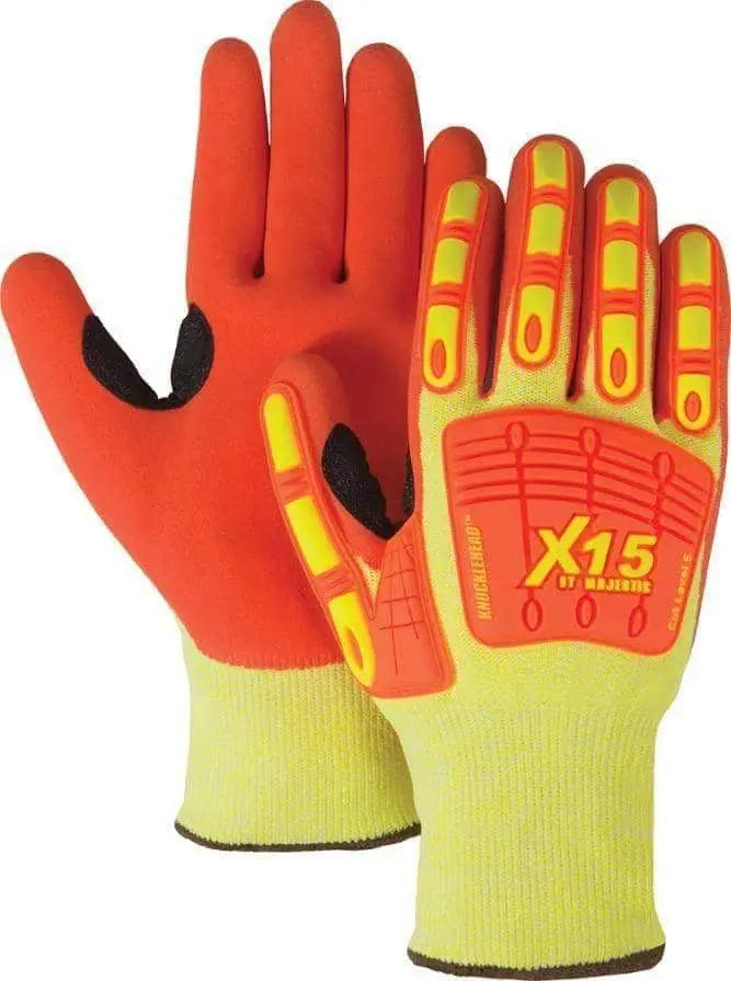 MAJESTIC - X15 Cut & Impact Resistant Glove with Double Sandy Nitrile Coating, Yellow