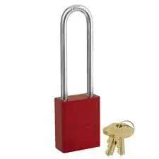 MASTER LOCK - Powder Coated Aluminum Safety Padlock - 6835 Series - Keyed Alike - 3" Shackle - Red - Becker Safety and Supply