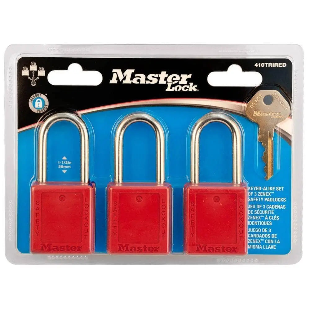 MASTER LOCK - Set of 3 - Zenex Padlocks - Keyed Alike - Becker