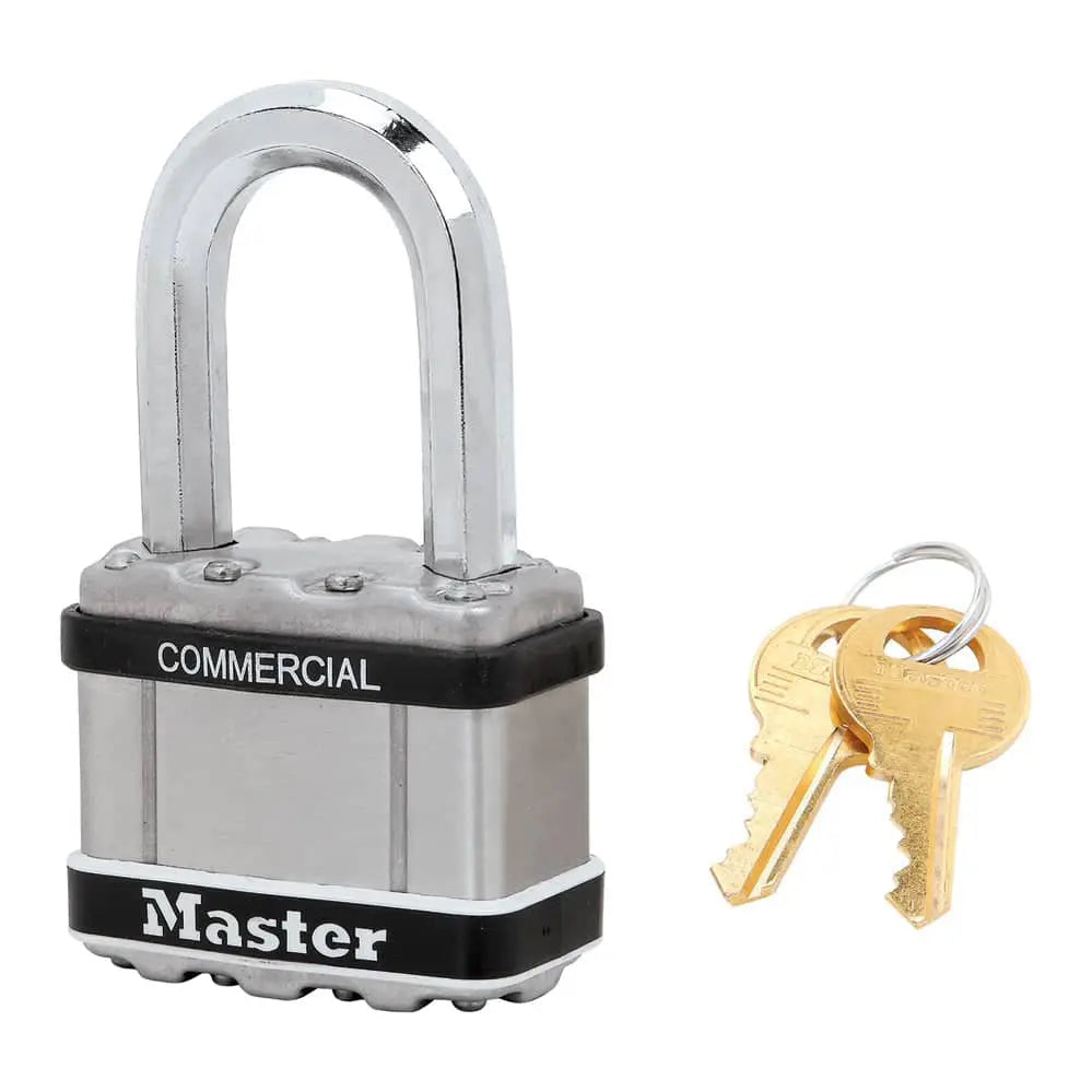 MASTERLOCK - M5 COMMERCIAL MAGNUM LAMINATED STEEL PADLOCK WITH STAINLESS STEEL BODY COVER, KEYED ALIKE - Becker Safety and Supply