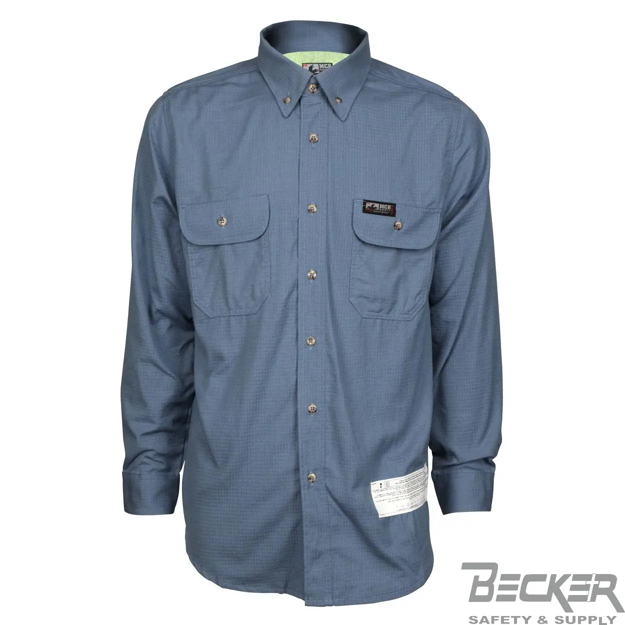 MCR - FR 7oz Triple Vented Work Shirt, Medium Blue  Becker Safety and Supply