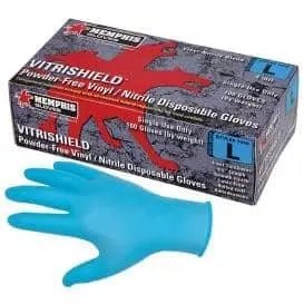 MCR SAFETY - Chemtech Nitrile Vinyl Blended Gloves 4mil, Blue - Becker Safety and Supply