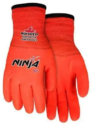 MCR SAFETY - Ninja Ice Fully Coated Insulated Work Glove, Orange - Becker Safety and Supply