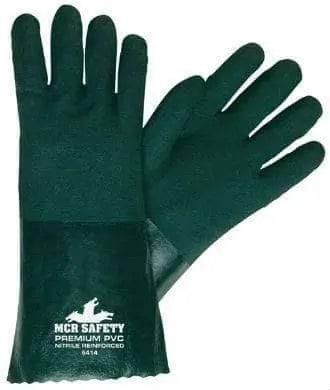 MCR SAFETY - Premium Double Dip PVC Jersey Lined Nitrile Reinforced 14in Length - Becker Safety and Supply