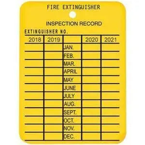 MISCELLANEOUS - Fire Extinguisher Plastic 4-Year Inspection Tag - Becker Safety and Supply