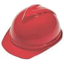 MSA - V-Gard 500 Protective Caps 4 Point Fas-Trac, Red - Becker Safety and Supply