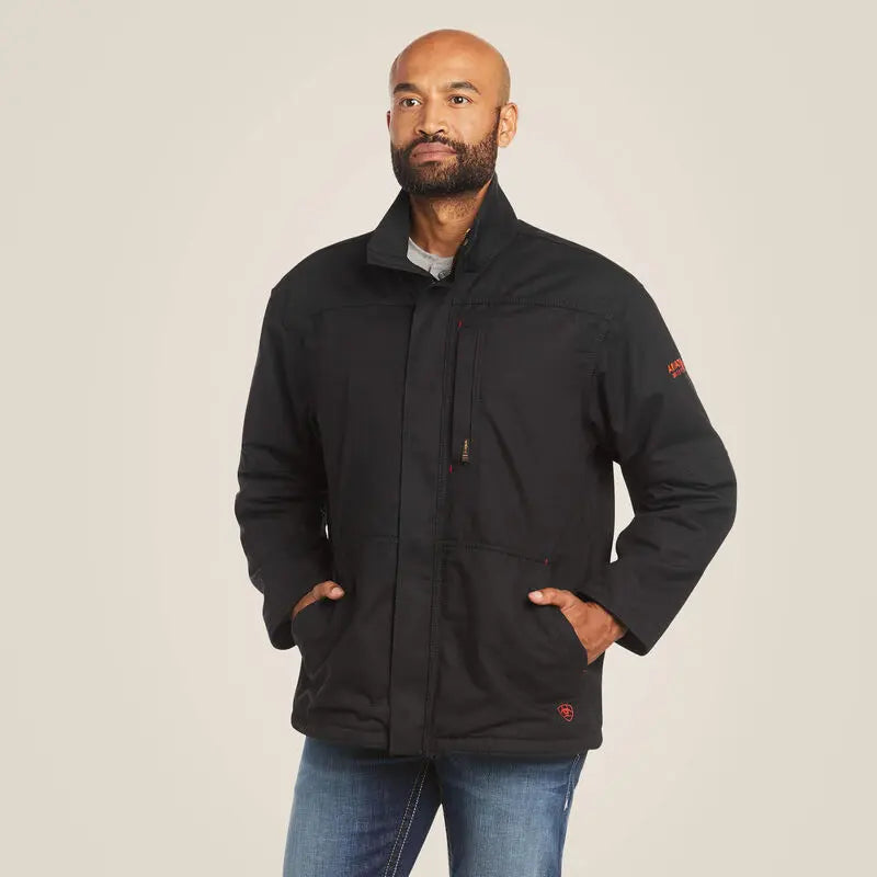 ARIAT - FR WORKHORSE JACKET - BLACK - 11.6 oz FR Duck Canvas - NFPA 70E / NFPA 2112  Becker Safety and Supply