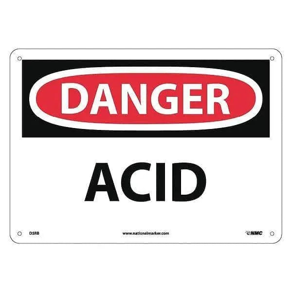 NMC - DANGER ACID sign - Becker Safety and Supply