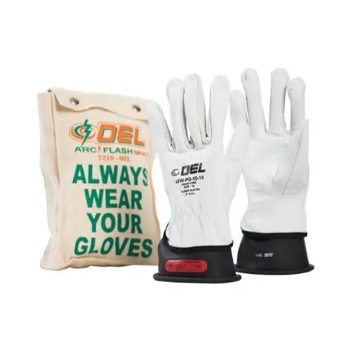 OEL Class 00 Black Rubber Glove - 11" Cuff - Rated 500v - Size: 10 - Becker Safety and Supply