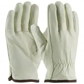 PIP-Economy Grade Top Grain Cowhide Leather Drivers Glove with Thermal Lining - Keystone Thumb - Becker Safety and Supply