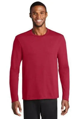 PORT & COMPANY - Long Sleeve Performance Blend Tee, - Becker Safety and Supply