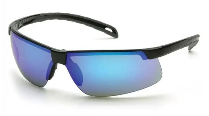 PYRAMEX - Ever-Lite Ice Blue Mirror Lens, Black - Becker Safety and Supply