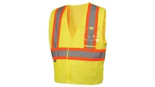 PYRAMEX - Type R - Class 2 Hi-Vis Lime Safety Vest - Becker Safety and Supply
