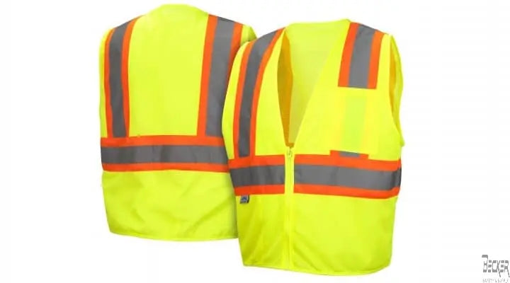 PYRAMEX - Type R - Class 2 Non FR Self Extinguishing Hi Vis Lime Safety Vest - Becker Safety and Supply
