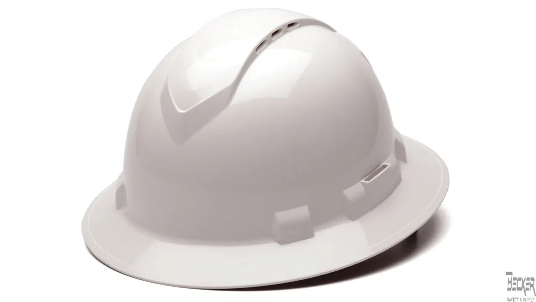 PYRAMEX - White Full Brim Hard Hat, CIVITAS Logo  Becker Safety and Supply