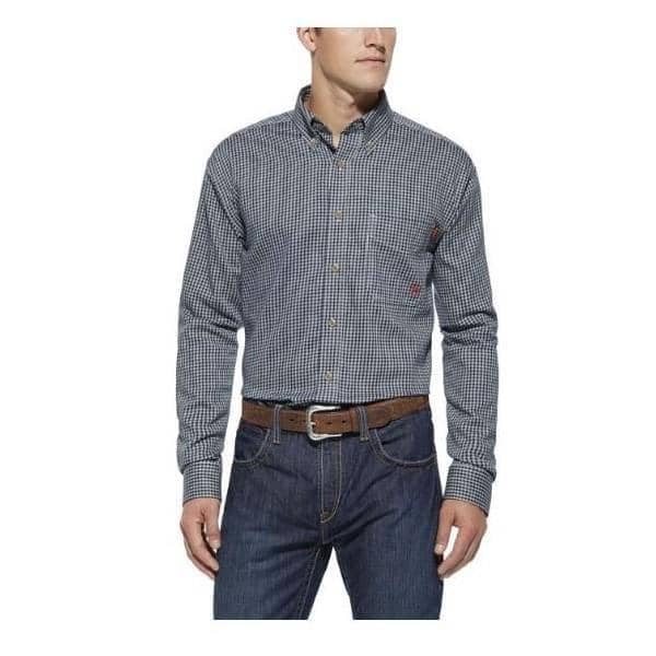 ARIAT - FR Blue Multi / Plaid Work Shirt - Becker Safety and Supply