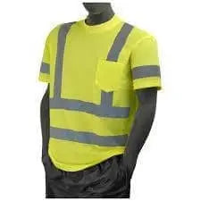 MAJESTIC - High Vis Yellow Short Sleeve Class 3 w/ Pocket - Becker Safety and Supply