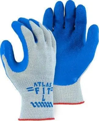 MAJESTIC - Atlas Wrinkled Latex Palm Cooated Glove with Cotton/Poly Seamless Knit Liner - Becker Safety and Supply