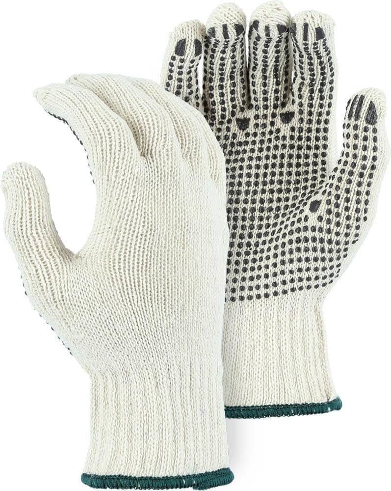 MAJESTIC - Medium Weight Cotton/Poly String Knit Glove with PVC Dots - Becker Safety and Supply