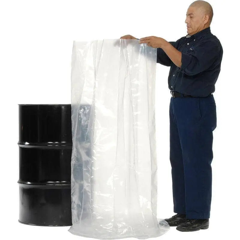 Puncture Resistantdustrial Drum Liners, 60 gal, 2.5 mil, 38 X 65, Clear - Becker Safety and Supply