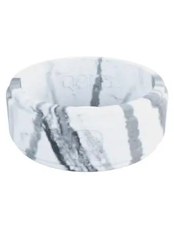 QALO - Men's Step Edge Ring, White Marble - Becker Safety and Supply