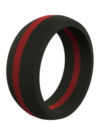 QALO - Mens Thin Red Line Ring, Thin Red Line Pinstripe - Becker Safety and Supply