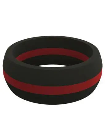 QALO - Mens Thin Red Line Ring, Thin Red Line Pinstripe - Becker Safety and Supply