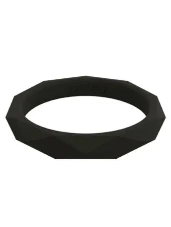 QALO -Women's Stackable RIngs, Black and White - Becker Safety and Supply