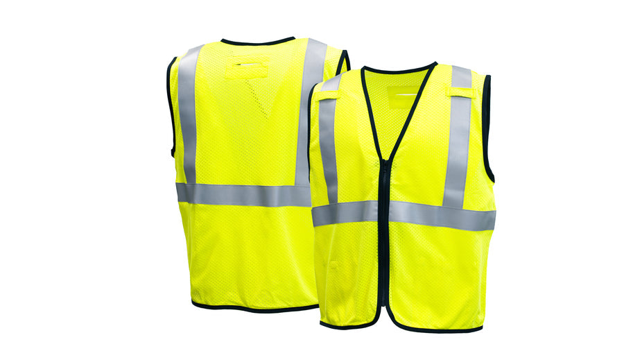 Pyramex - Hi-Vis Modacrilic Mesh Vest - 2" Silver - Becker Safety and Supply