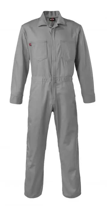 SAF-TECH - FR 9oz Indura - Gray Contractor Coveralls w/ Reflective - Becker Safety and Supply