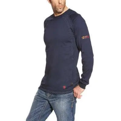 ARIAT - FR L/S Work Crew - Navy - Becker Safety and Supply