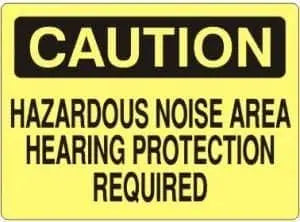 SAFEHOUSE SIGNS - C - 371524 Hearing Protection required VINYL 7x10 - Becker Safety and Supply