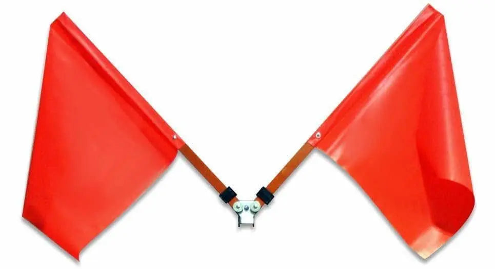 SAFEHOUSE SIGNS - Flag Assembly Kit for Roll Up Signs - 2 Flags - Becker Safety and Supply