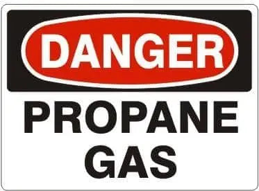 SAFEHOUSESIGNS - Propane Gas - Danger Sign 10 X 14 - Aluminum (.040) - Becker Safety and Supply