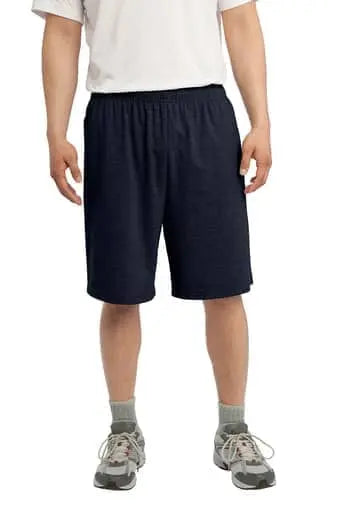 SANMAR - Sport-Tek Jersey Knit Short with Pockets - TRUENAVY - Becker Safety and Supply