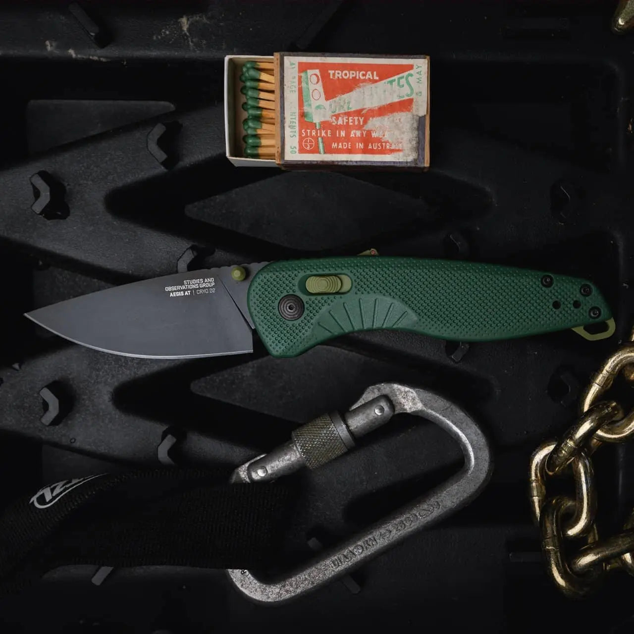 SOG - Aegis AT Knife, Forest & Moss - Becker Safety and Supply