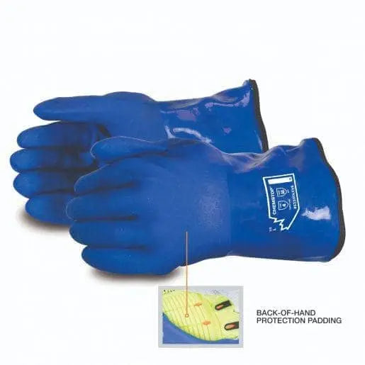 SUPERIOR - Chemstop 12inch Cut Resistant PVC Coated Glove, Blue - Becker Safety and Supply