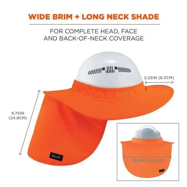 ERGODYNE - Chill-Its 6660 Hard Hat Brim w/ Shade - Becker Safety and Supply