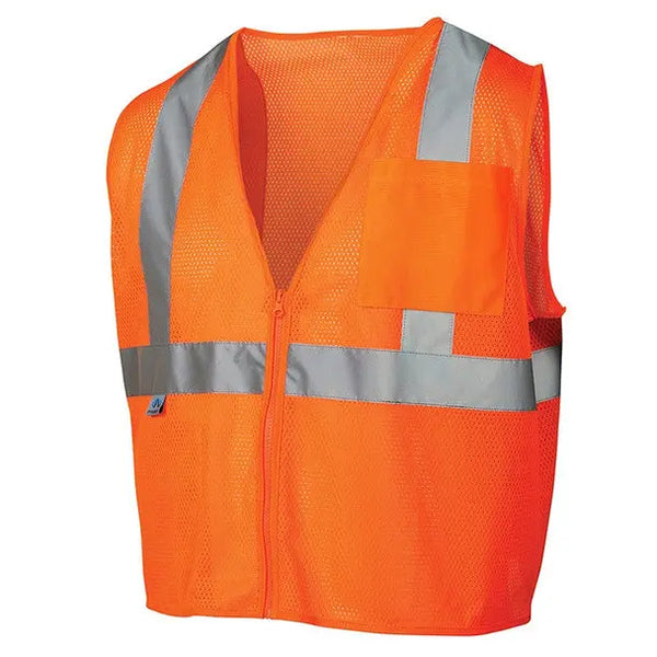 PYRAMEX - SE Class 2 Vest - Orange Mesh w/ Silver Reflective Tape  Becker Safety and Supply