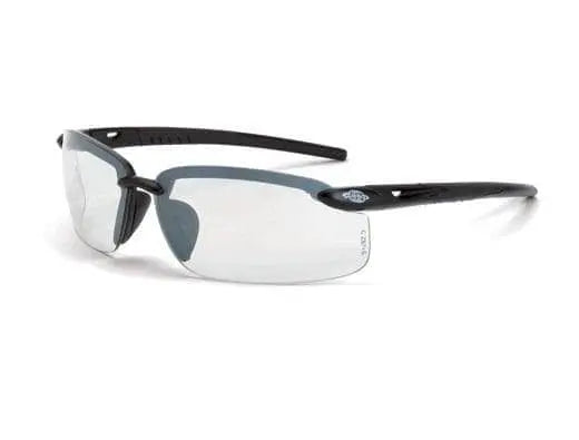 CROSSFIRE - ES5 Clear lens Pearl Grey Frame, Crystal Black/Smoke - Becker Safety and Supply
